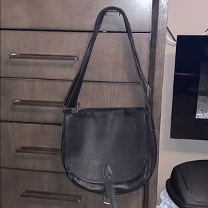 Real leather satchel bag